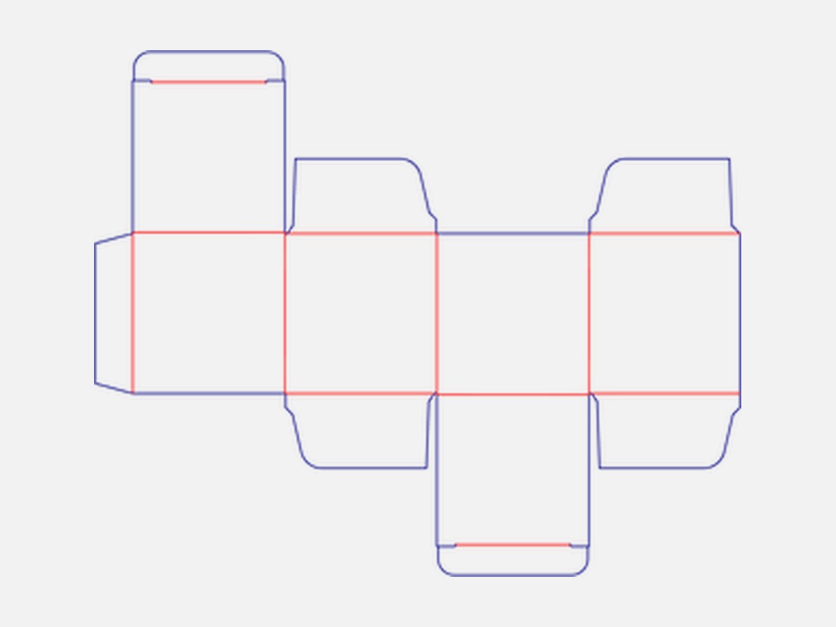 علبة كريم وجه — Open Tuck End 65×65×69 مم